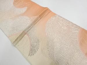 アンティーク　菊模様織り出し袋帯(材料)(サービス品)